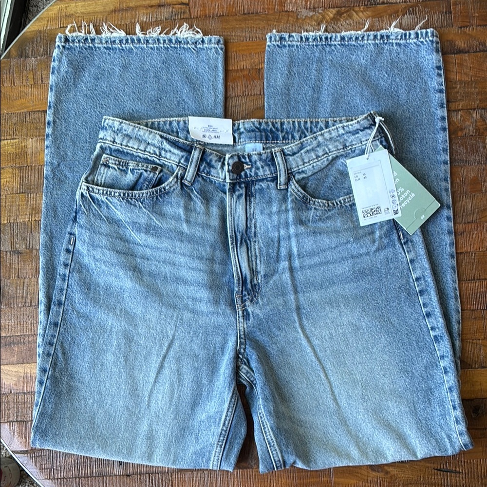 H&M &Denim Wide Leg Ultra High Waist Jeans size 10